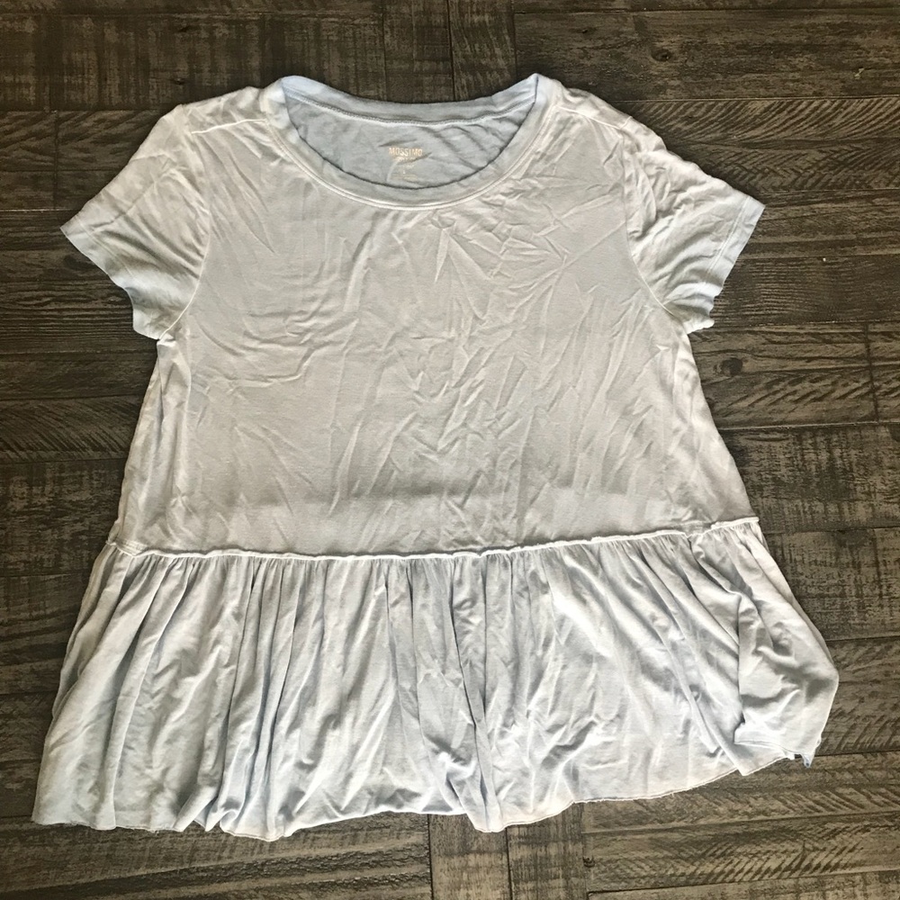 Light blue peplum top